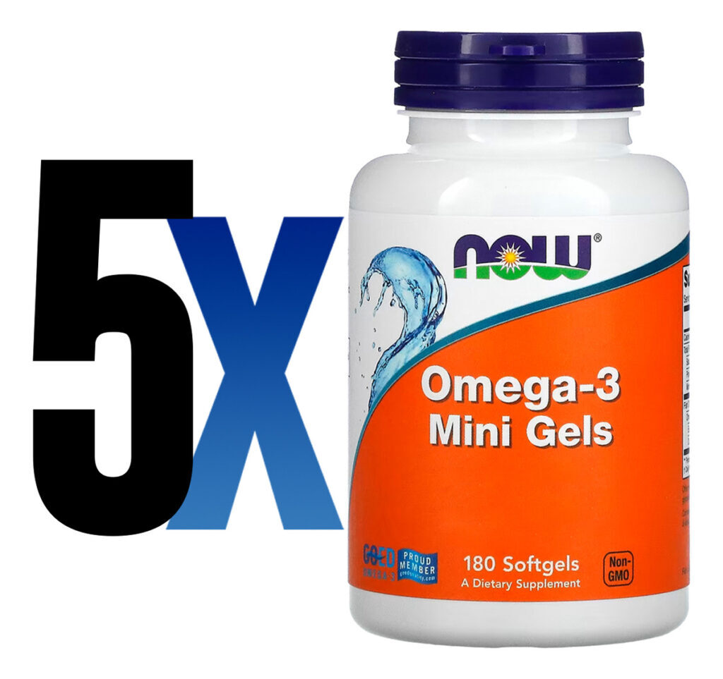 Ômega-3 Mini Gels Now Foods 180 Softgels Importado 5un - Imagem 2