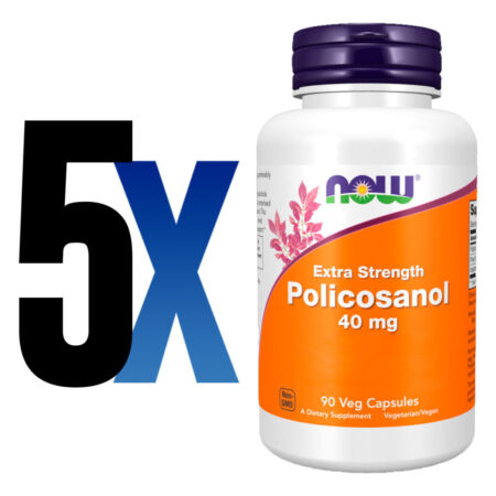 Policosanol 40mg Now Foods Dupla Força 90cáps Importado 5un - Imagem 2