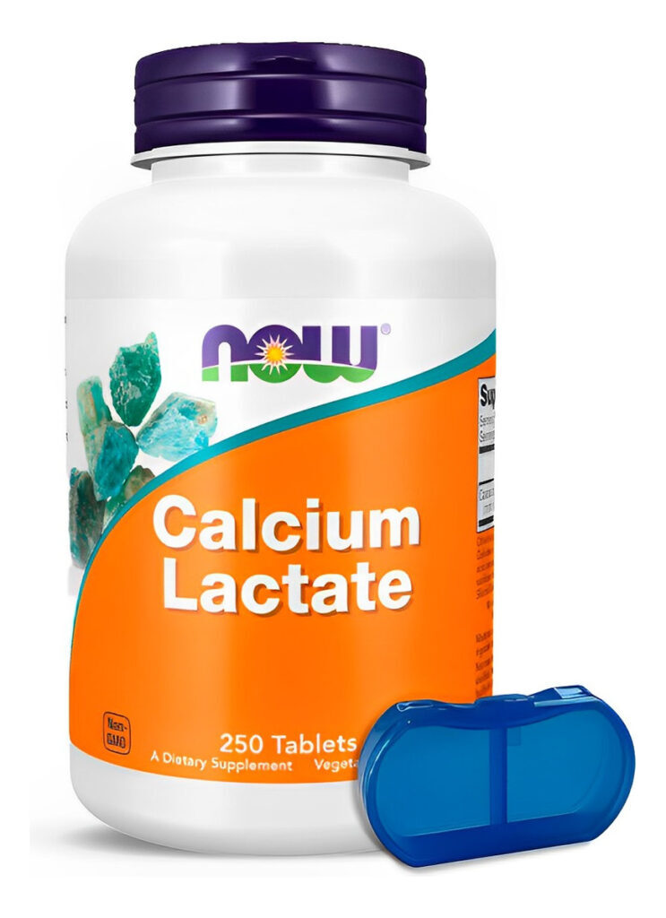 Cálcio Lactado Now Foods 250 Tablets + Porta Cápsulas