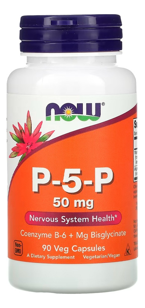 P-5-p 50mg Now Foods 90 Cápsulas Importado