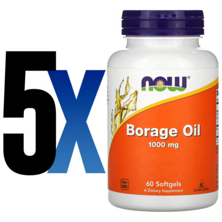 Óleo Borage (borragem) 1000mg Now Foods 60soft Importado 5un - Imagem 2