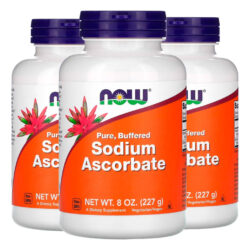 Ascorbato De Sódio 277g Puro Importado 3un Now Foods