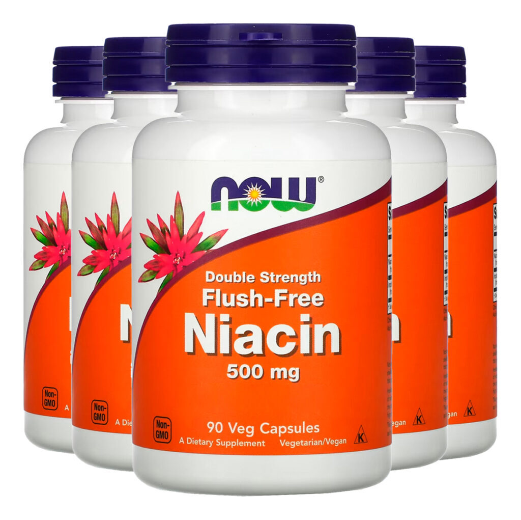 Niacina 500 Mg Força Dupla Now Foods 90cáps Importado 5un