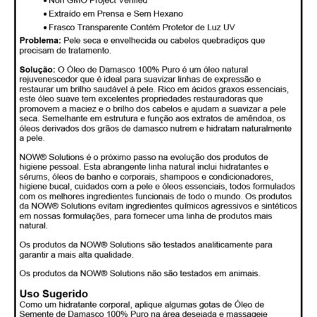 Óleo De Damasco Now Foods 100% Puro 118ml Importado - Imagem 4