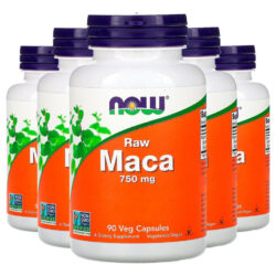 Raw Maca Peruana 750mg 90 Cápsulas Importado 5un Now Foods