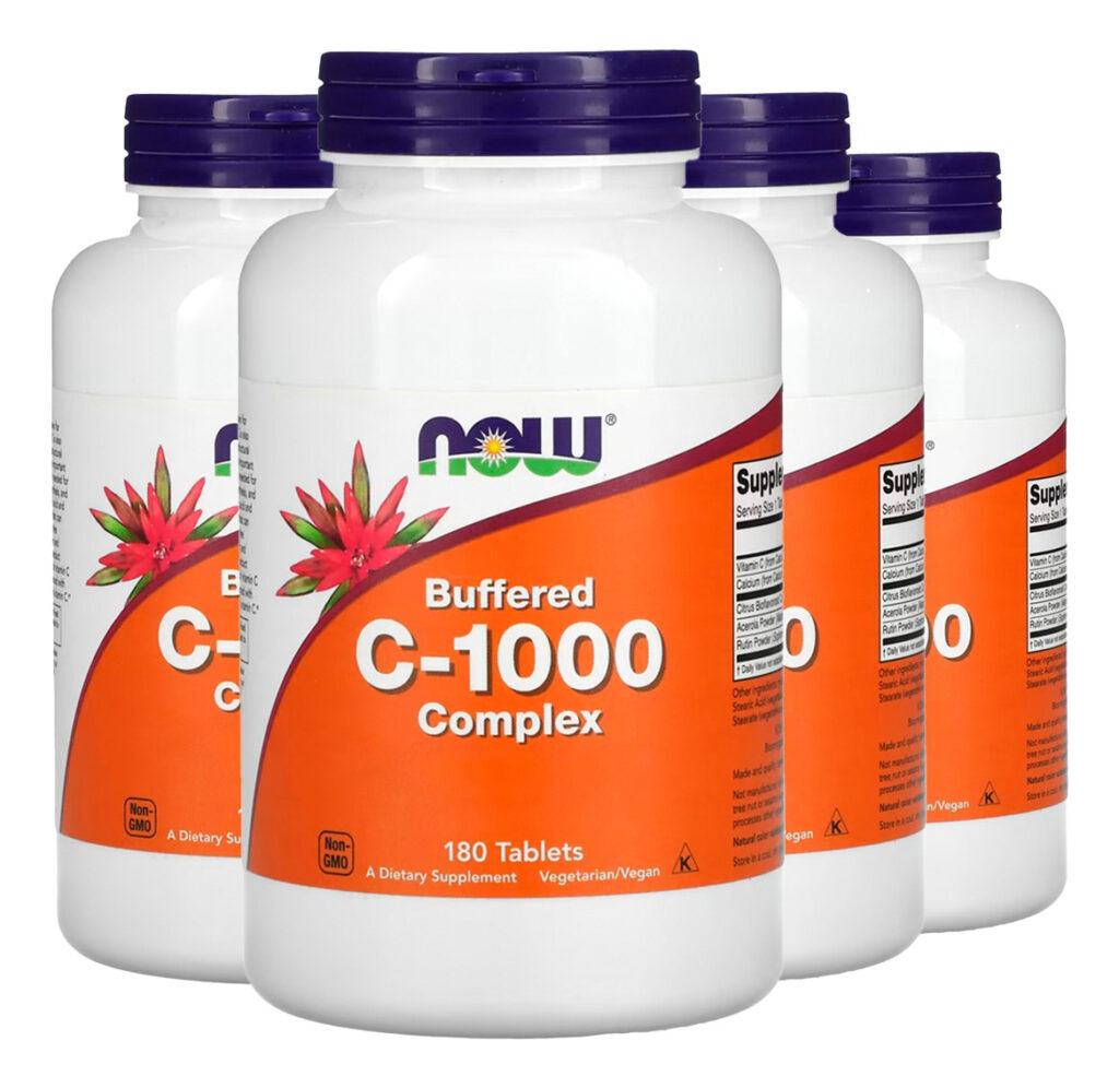 Complexo Vitamina C 1000mg 180 Tabls Importado 4un Now Foods