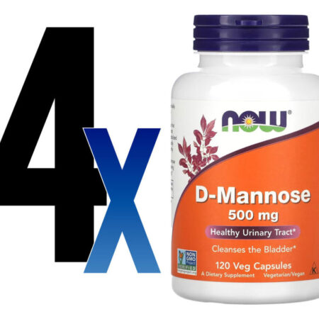 D-manose 500mg Now Foods 120veg Caps 4un - Imagem 2