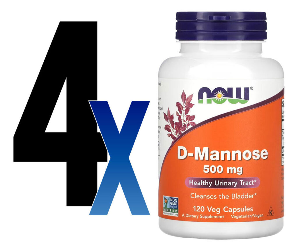 D-manose 500mg Now Foods 120veg Caps 4un - Imagem 2