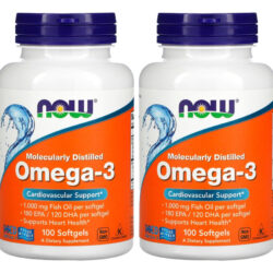 Ômega-3 Molecularmente Destilados Now Foods 100softgels 2un