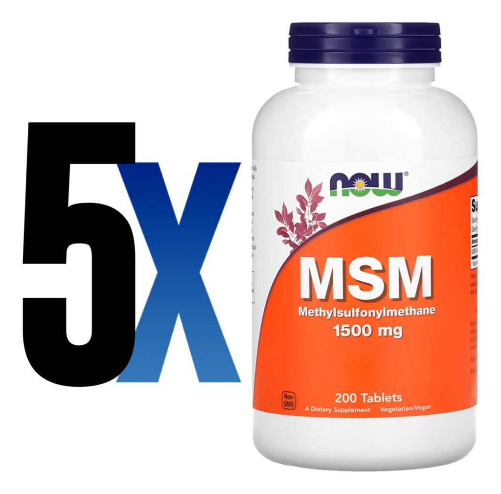 Msm 1500mg 200 Tablets Importado 5un Now Foods - Imagem 2
