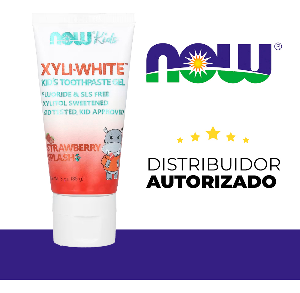 Gel Pasta Dentes Now Foods Xyliwhite 85g Morango Importado - Imagem 5