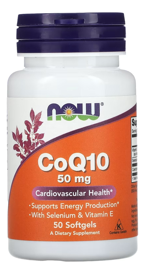 Coenzima Coq10 50mg + Vit E Now Foods 50soft Sabor N/a