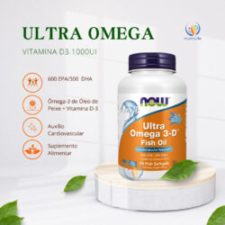 Ultra Omega 3d Now 600 Epa 300 Dha + Vitamina D3 1,000 Iu Sabor Sem Sabor