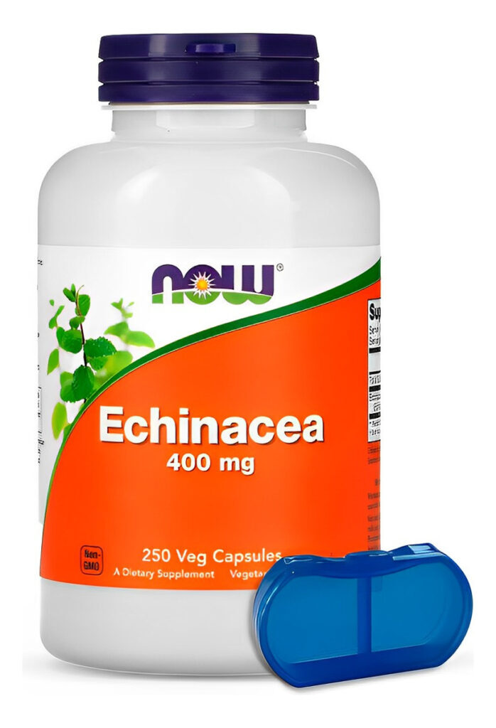 Equinácea 400mg Now Foods 250cáps + Porta Cápsulas