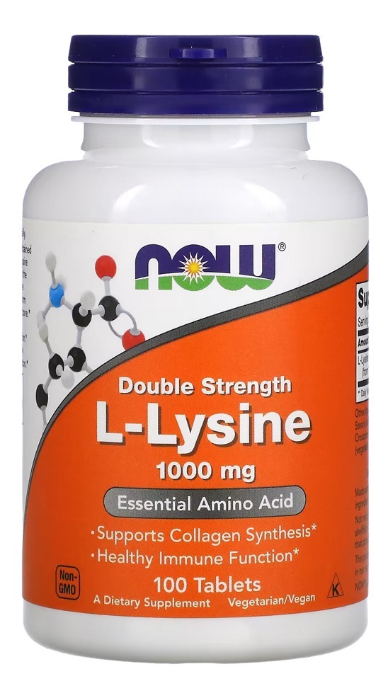 L Lisina Dupla Força 1000mg Now Foods 100tab