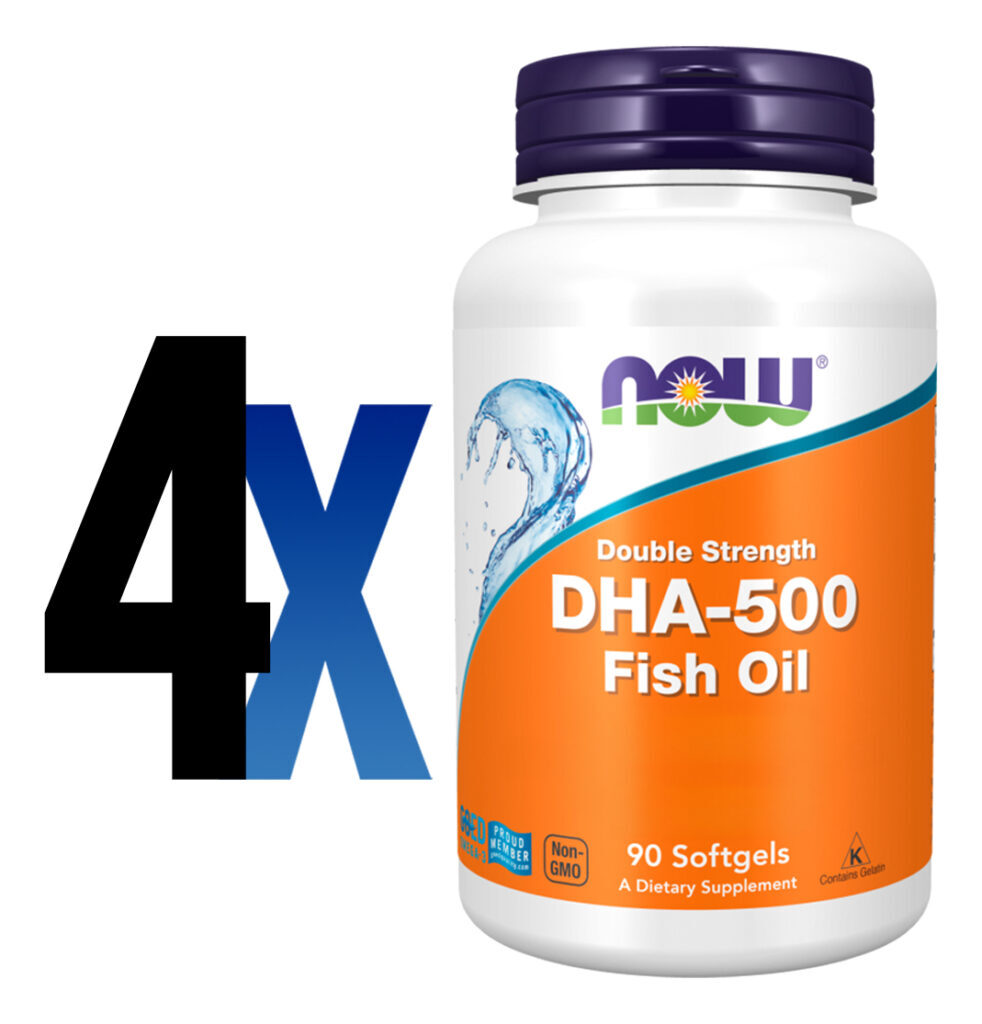 Dha-500 250epa Óleo De Peixe 90soft Importado 4un Now Foods - Imagem 2