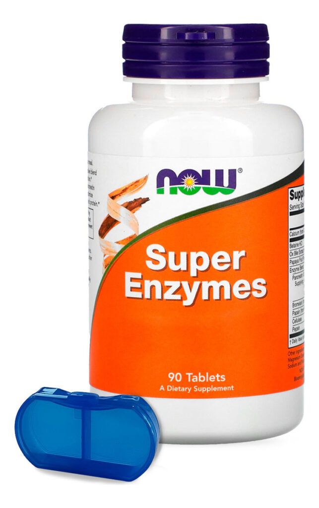 Super Enzimas Digestivas Now Foods 90tabls + Porta Cápsulas