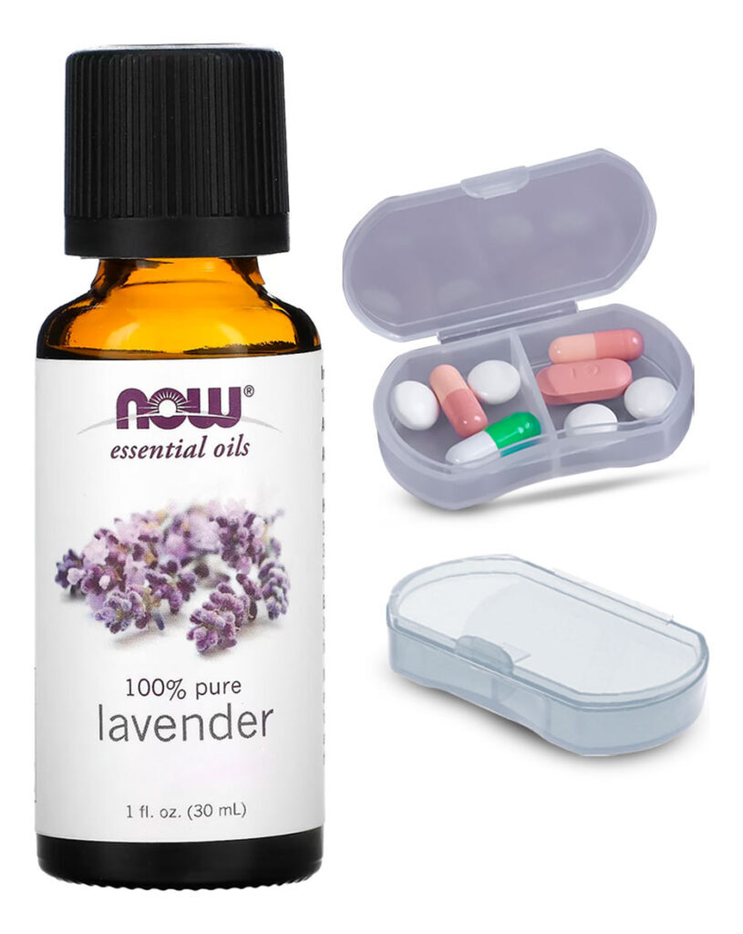 Now Foods Óleo Lavanda 30ml Essencial + Porta Cápsulas