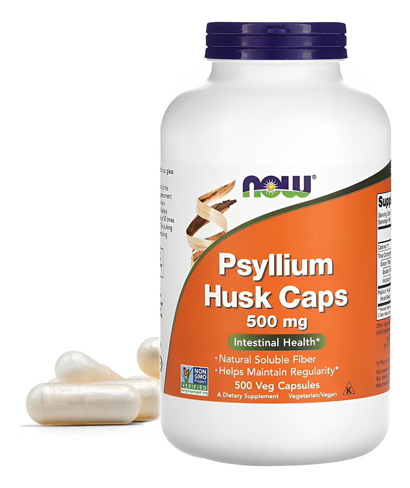Now Foods Fibra De Psyllium 500mg Psyllium Husk 500veg Caps