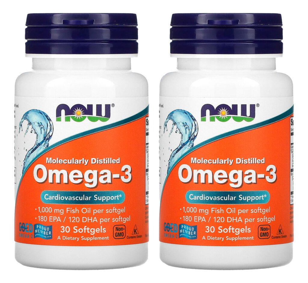 Ômega-3 Molecularmente Destilados Now Foods 30softgels 2un