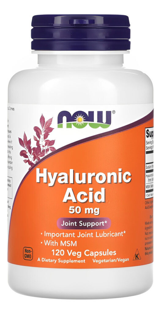 Ácido Hialurônico 50mg Msm Now Foods 120caps Importado 3un - Imagem 5