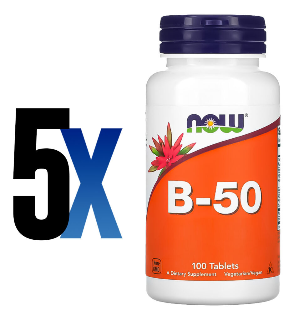 Vitamina B-50 100 Tablets Importado 5un Now Foods - Imagem 2