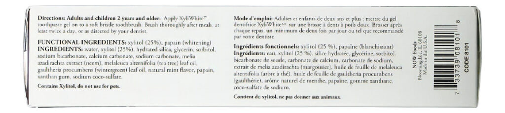 Creme Dental Now Foods Xyliwhite Neem E Tea Tree, 6,4oz 4un - Imagem 2