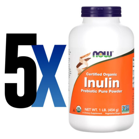 Inulina Orgânica Pó 454g Puro Importado 5un Now Foods - Imagem 2