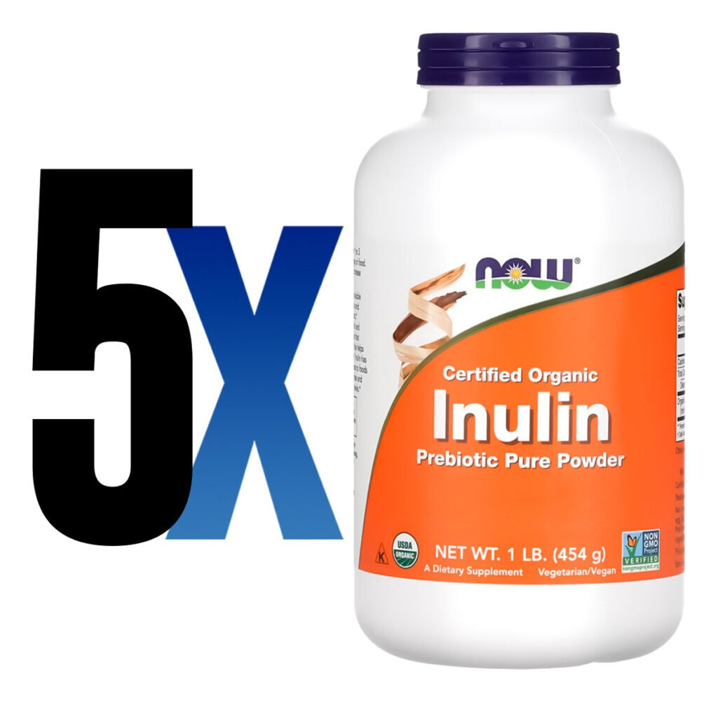 Inulina Orgânica Pó 454g Puro Importado 5un Now Foods - Imagem 2