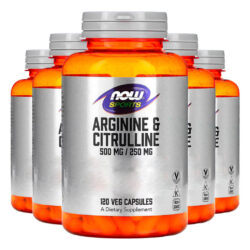 Arginina 500mg E Citrulina 120cáps Importado 5un Now Foods