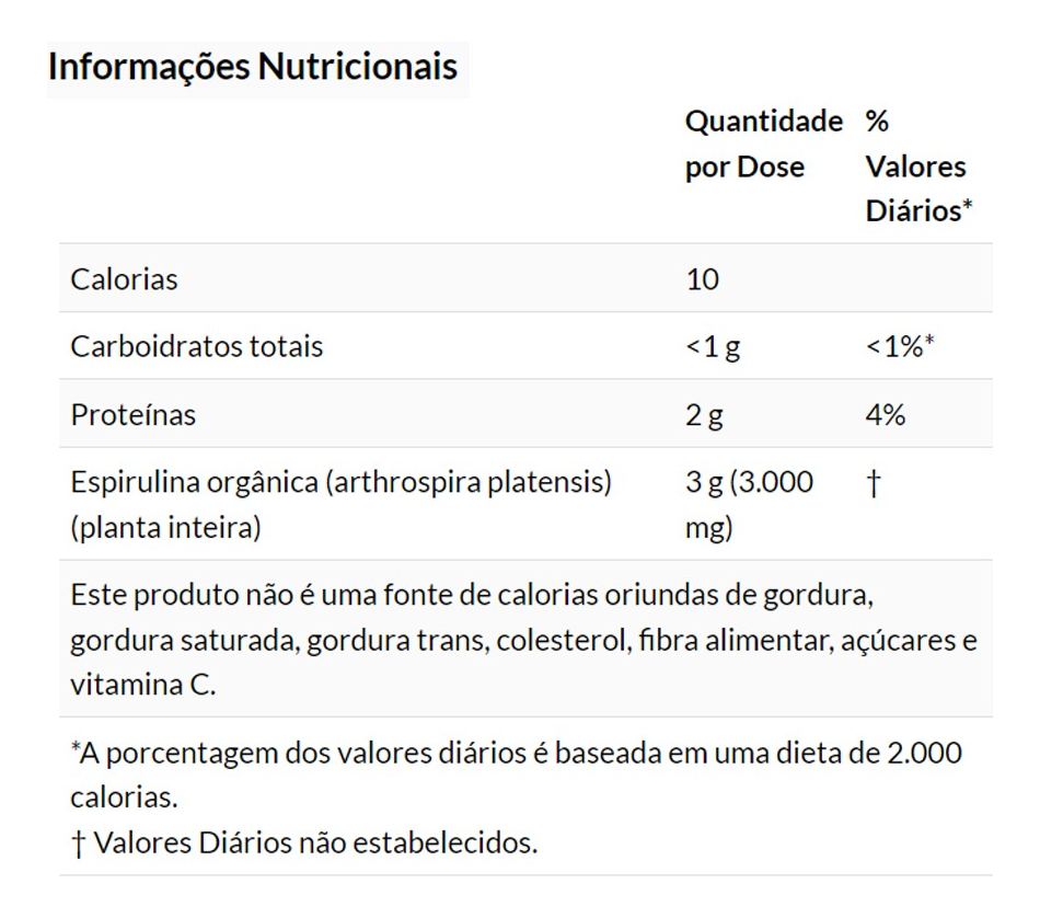 Spirulina 1000 Dupla Força 120 Tabls Importado 2un Now Foods - Imagem 5