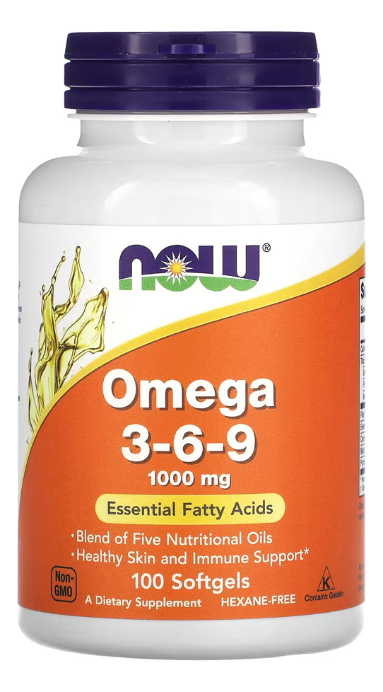Ômega 3-6-9 1.000mg Now Foods 100 Caps Softgels Sabor Sem Sabor