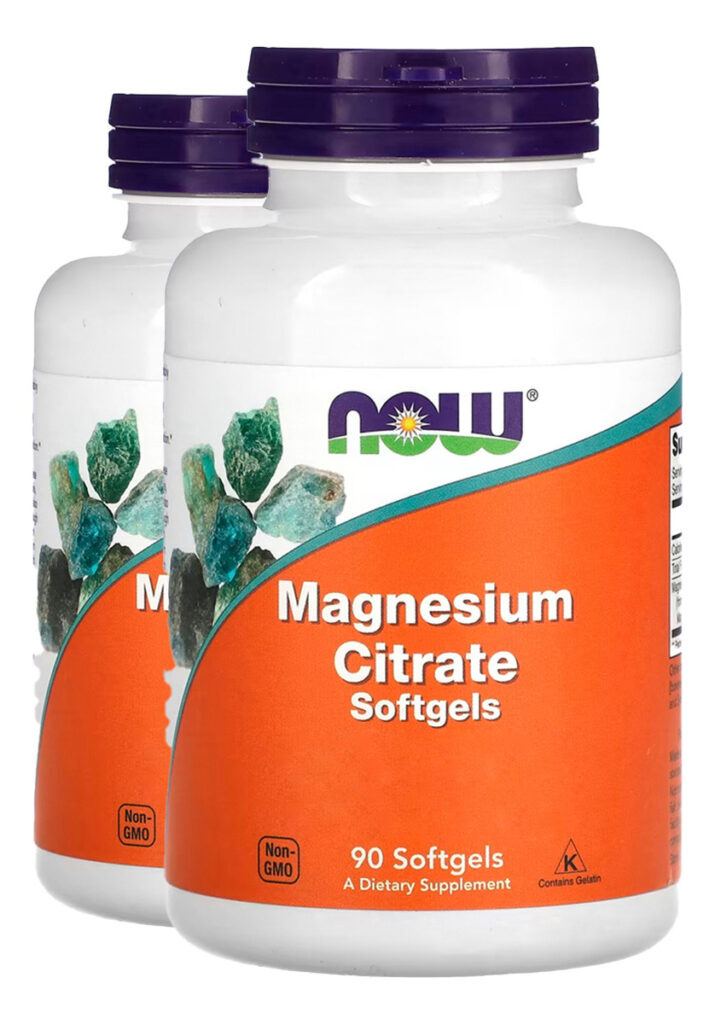 Citrato De Magnésio 90 Softgels Importado 2un Now Foods