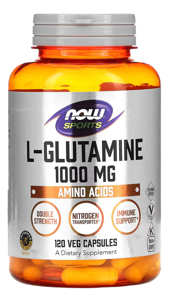 L-glutamina 1000mg Now Foods Sports 120 Caps Importado