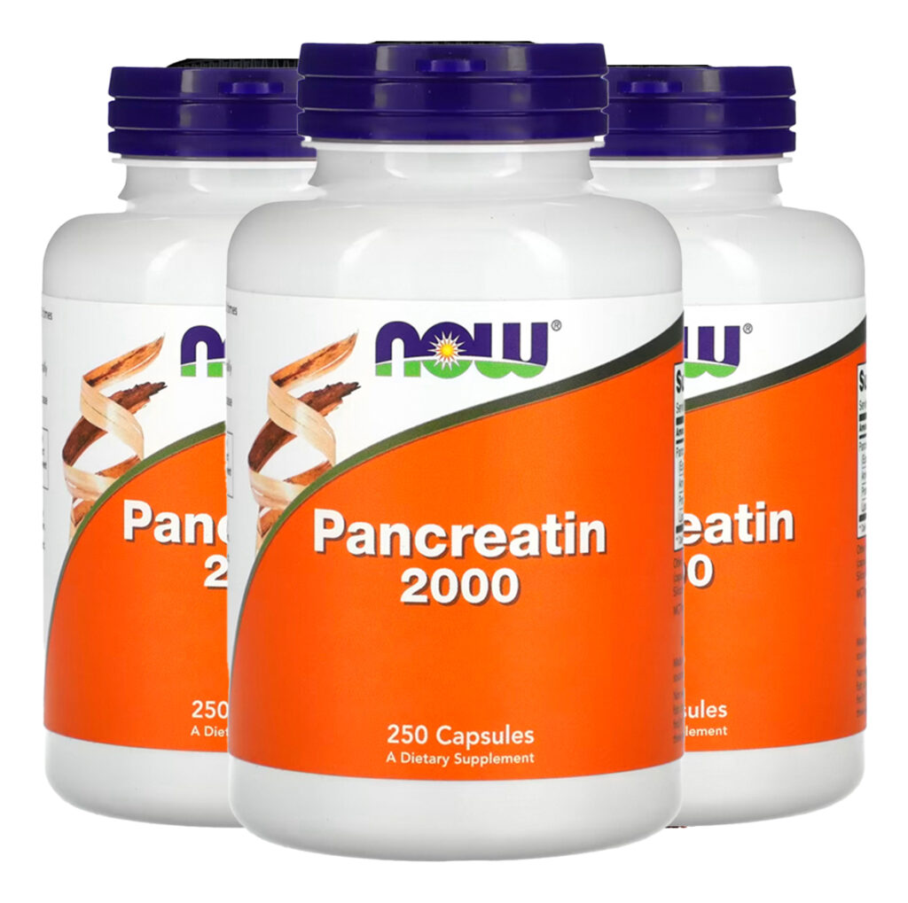 Pancreatina 200mg Now Foods 250veg Cáps Importado 3un