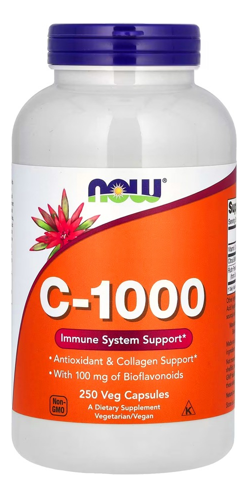 Vitamina C-1000mg Now Foods E 100mg Bioflavonóides 250caps