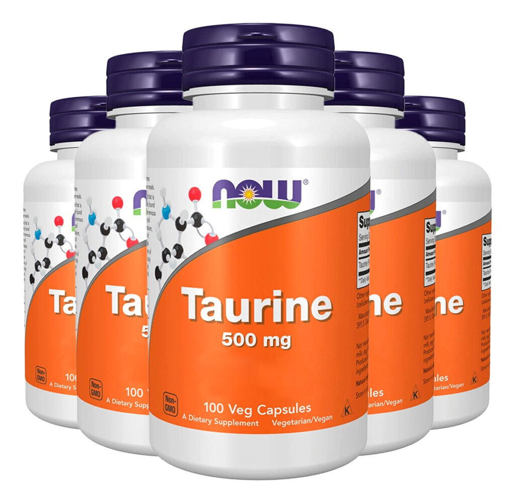 Taurina Taurine 500mg 100 Cápsulas Importado 5un Now Foods
