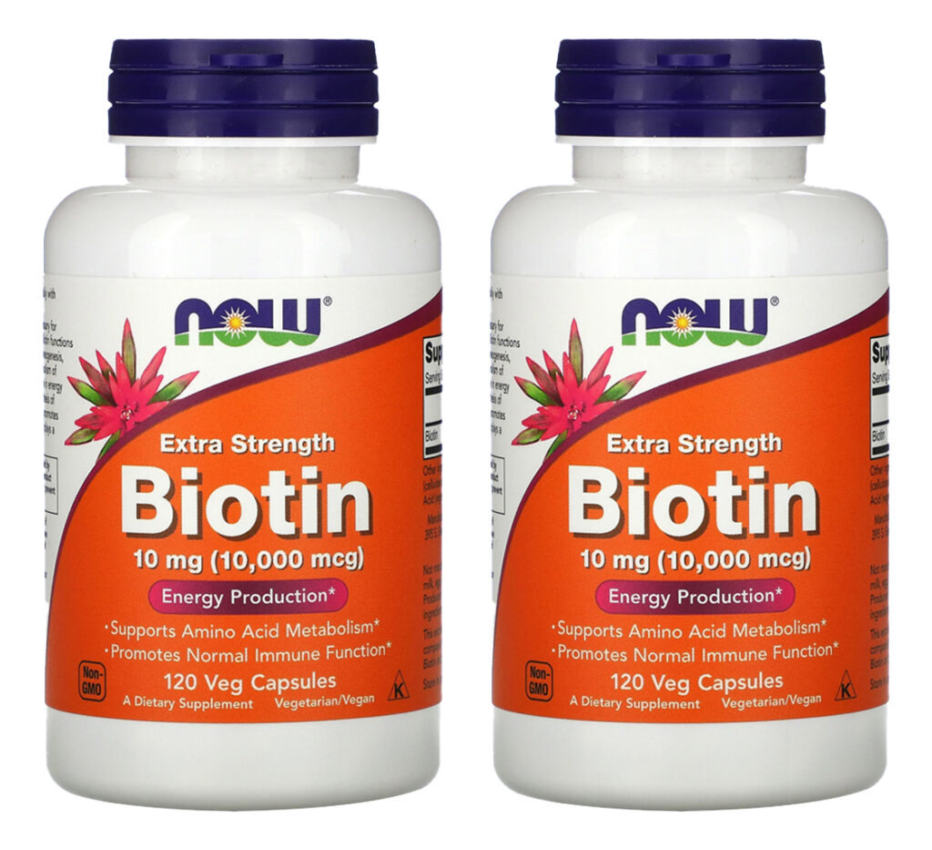 Biotina 10mg Extra Força Now Foods 120veg Caps 2un