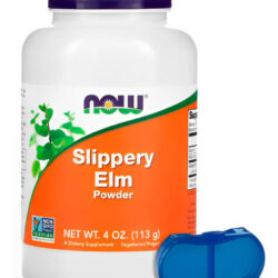 Slippery Em Pó Now Foods 113g + Porta Cápsulas