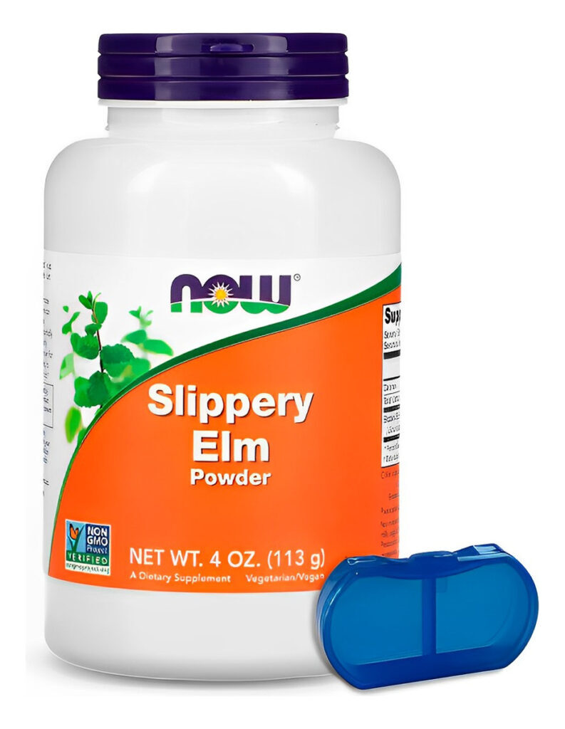 Slippery Em Pó Now Foods 113g + Porta Cápsulas