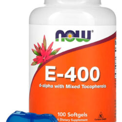 Vitamina E 400ui Now Foods 100 Softgels + Porta Cápsulas