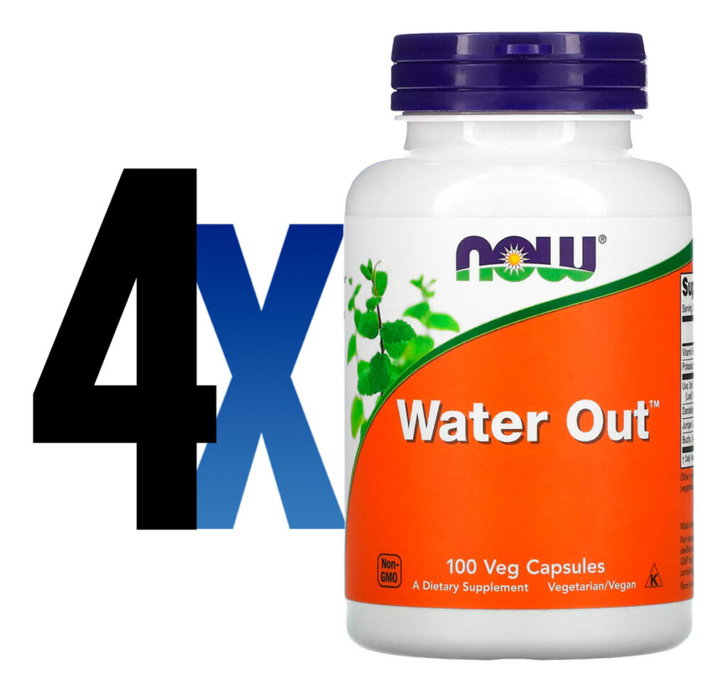 Water Out Ervas/nutrientes Now Foods 100 Caps Importado 4un - Imagem 2