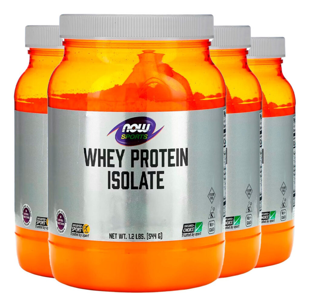 Whey Protein Isolado 544g Sem Sabor Importado 4un Now Foods