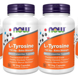 L-tirosina 750mg Now Foods L-tyrosine 90 Veg Caps 4un Sabor Sem Sabor