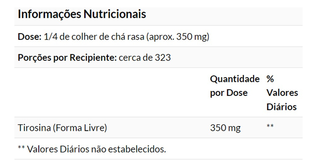 Pó De L-tirosina 113g Forma Livre Importado 2un Now Foods - Imagem 3