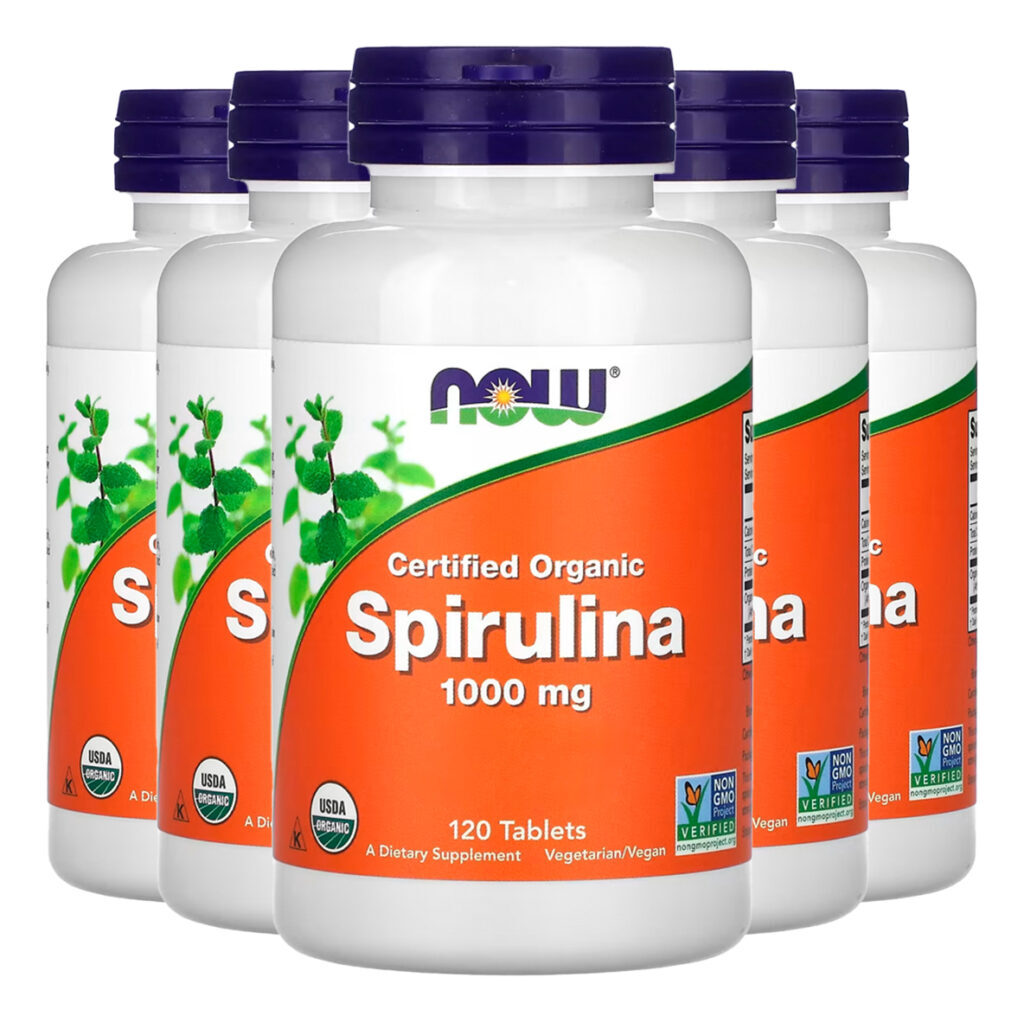 Spirulina 1000 Dupla Força Now Foods 120 Tabls Importado 5un