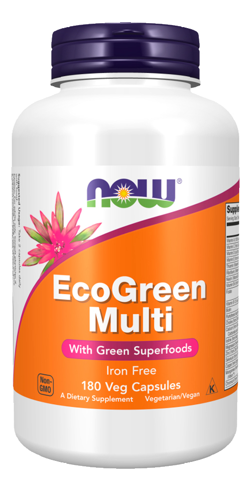 Multivitamínico Ecogreen Now Foods 180 Cápsula Sabor Sem Sabor