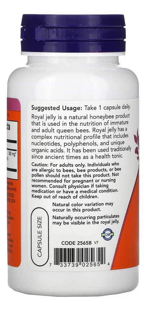 Geleia Real Now Foods Royal Jelly 60 Caps + Porta Cápsulas - Imagem 3