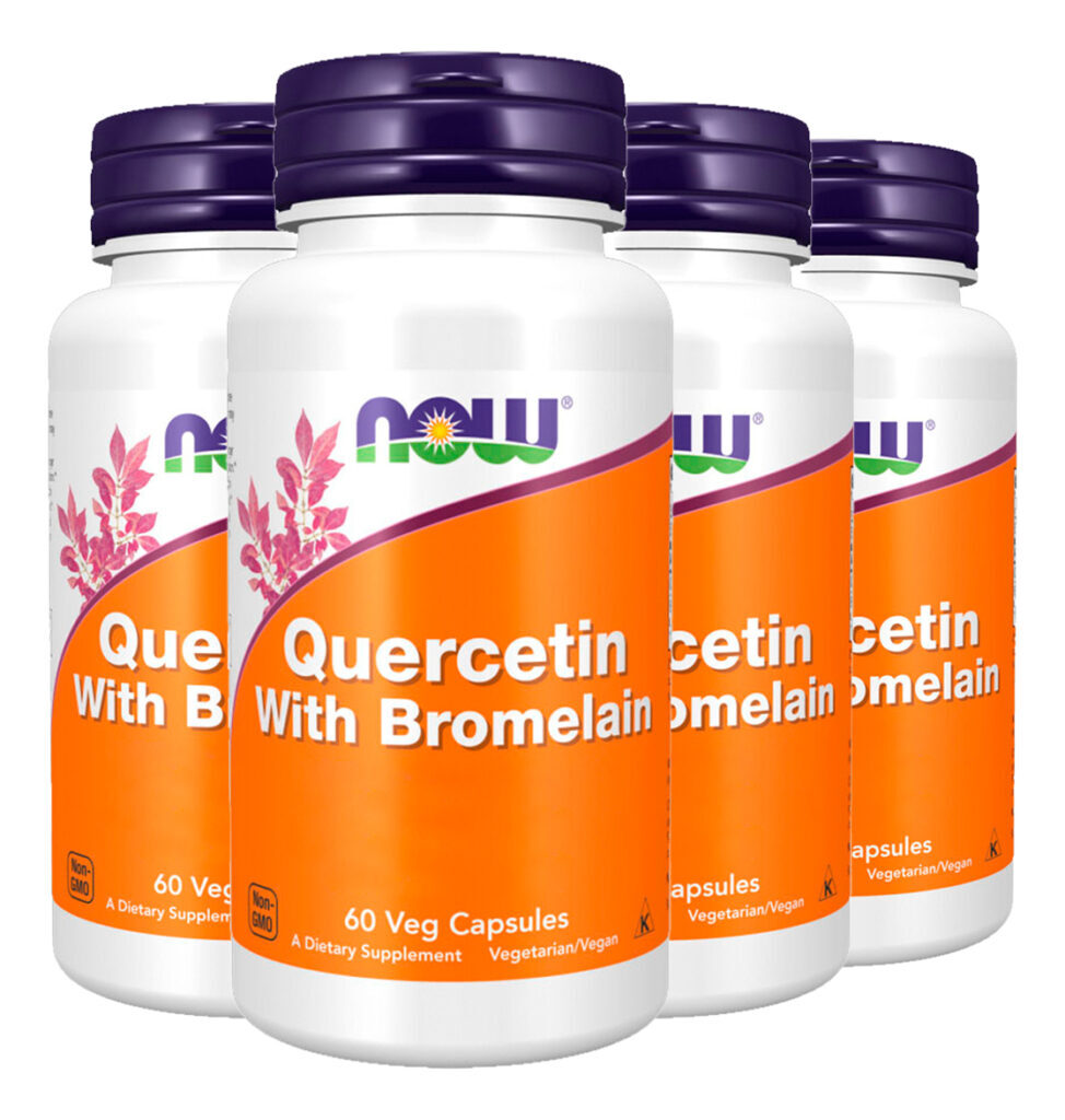 Quercetina 800mg + Bromelaína Now Foods 60cáps Importado 4un