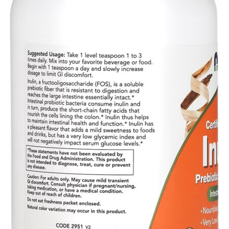 Inulina Orgânica Pó 454g Puro Importado 4un Now Foods - Imagem 4
